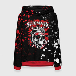 Толстовка-худи женская Stigmata, цвет: 3D-красный