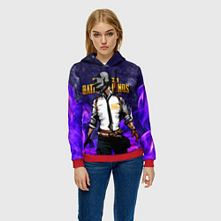 Толстовка-худи женская PUBG, цвет: 3D-красный — фото 2