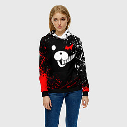 Толстовка-худи женская MONOKUMA, цвет: 3D-черный — фото 2