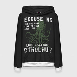 Толстовка-худи женская Cthulhu, цвет: 3D-белый