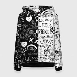 Толстовка-худи женская LIL PEEP LOGOBOMBING, цвет: 3D-черный