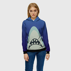 Толстовка-худи женская IKEA Shark, цвет: 3D-черный — фото 2