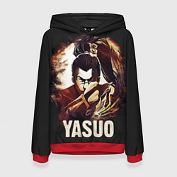 Толстовка-худи женская Yasuo, цвет: 3D-красный