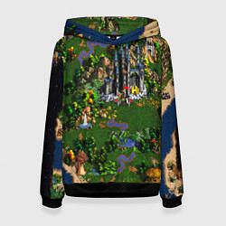 Толстовка-худи женская Heroes of Might and Magic, цвет: 3D-черный