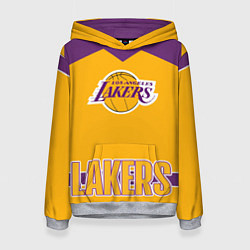 Толстовка-худи женская Los Angeles Lakers, цвет: 3D-меланж