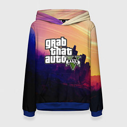 Толстовка-худи женская GTA 5, цвет: 3D-синий