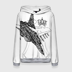 Толстовка-худи женская ВВС России, цвет: 3D-меланж