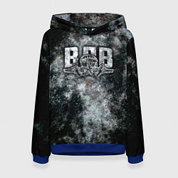 Толстовка-худи женская ВДВ, цвет: 3D-синий