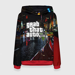Толстовка-худи женская Grand Theft Auto V, цвет: 3D-красный