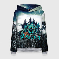 Толстовка-худи женская Сибирь, цвет: 3D-меланж