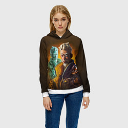 Толстовка-худи женская Zane Flynt, цвет: 3D-белый — фото 2