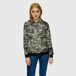 Толстовка-худи женская Геймерские войска, цвет: 3D-черный — фото 2