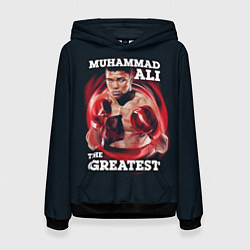 Толстовка-худи женская Muhammad Ali, цвет: 3D-черный