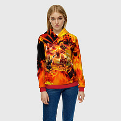 Толстовка-худи женская Judas Priest, цвет: 3D-красный — фото 2