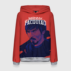 Толстовка-худи женская Manny Pacquiao, цвет: 3D-меланж