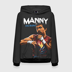 Толстовка-худи женская Manny, цвет: 3D-черный