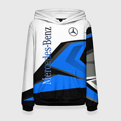 Толстовка-худи женская Mercedes-Benz, цвет: 3D-черный