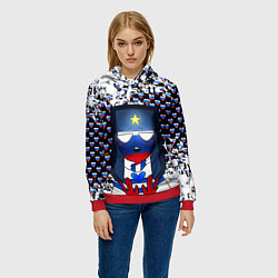 Толстовка-худи женская CountryHumans, цвет: 3D-красный — фото 2