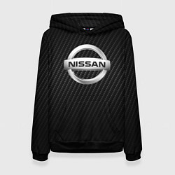 Толстовка-худи женская NISSAN, цвет: 3D-черный