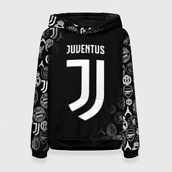 Толстовка-худи женская JUVENTUS, цвет: 3D-черный