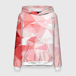 Толстовка-худи женская Pink abstraction, цвет: 3D-белый