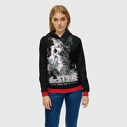 Толстовка-худи женская Доктор Стоун, цвет: 3D-красный — фото 2