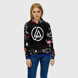 Толстовка-худи женская LINKIN PARK, цвет: 3D-синий — фото 2