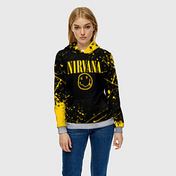 Толстовка-худи женская NIRVANA, цвет: 3D-меланж — фото 2