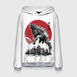 Толстовка-худи женская GODZILLA, цвет: 3D-меланж