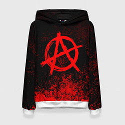 Толстовка-худи женская АНАРХИЯ, цвет: 3D-белый