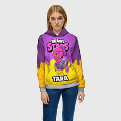 Толстовка-худи женская BRAWL STARS TARA, цвет: 3D-меланж — фото 2
