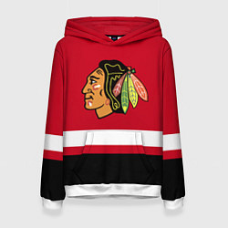 Толстовка-худи женская Chicago Blackhawks, цвет: 3D-белый