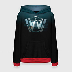 Толстовка-худи женская Westworld Logo, цвет: 3D-красный