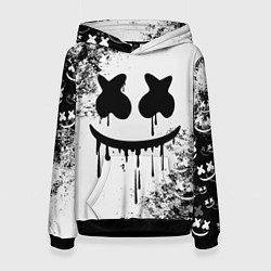Толстовка-худи женская Marshmello, цвет: 3D-черный