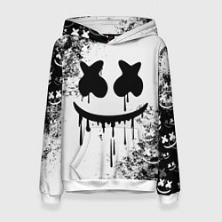 Толстовка-худи женская Marshmello, цвет: 3D-белый