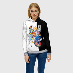 Толстовка-худи женская СОНИК, цвет: 3D-меланж — фото 2