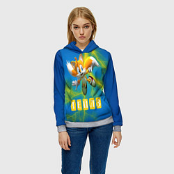 Толстовка-худи женская Sonic - Майлз Тейлз, цвет: 3D-меланж — фото 2