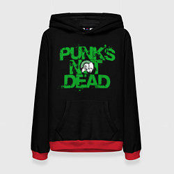 Толстовка-худи женская Punks Not Dead, цвет: 3D-красный