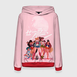 Толстовка-худи женская PINK SAILOR MOON, цвет: 3D-красный