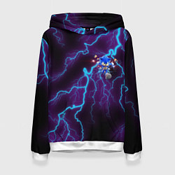 Толстовка-худи женская SONIC, цвет: 3D-белый