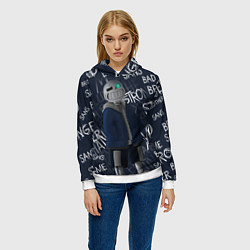 Толстовка-худи женская UNDERTALE, цвет: 3D-белый — фото 2