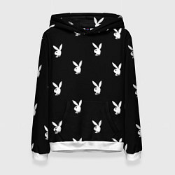 Толстовка-худи женская PLAYBOY, цвет: 3D-белый
