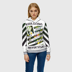 Толстовка-худи женская Off-White: Keep Going, цвет: 3D-меланж — фото 2