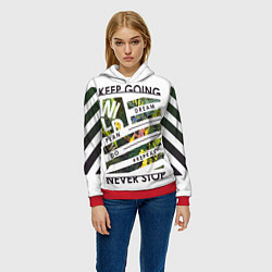 Толстовка-худи женская Off-White: Keep Going, цвет: 3D-красный — фото 2