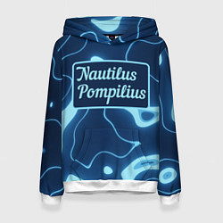 Толстовка-худи женская Наутилус Помпилиус, цвет: 3D-белый