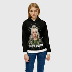 Толстовка-худи женская BILLIE EILISH, цвет: 3D-белый — фото 2