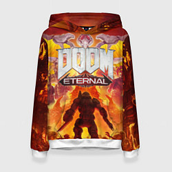 Толстовка-худи женская DOOM Eternal, цвет: 3D-белый