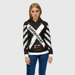 Толстовка-худи женская Off-White: Dangerous, цвет: 3D-белый — фото 2
