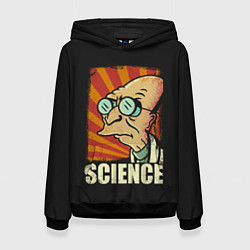 Толстовка-худи женская Futurama Science, цвет: 3D-черный