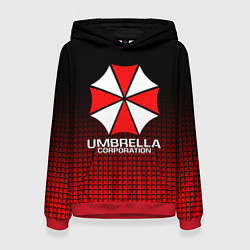 Толстовка-худи женская UMBRELLA CORP, цвет: 3D-красный